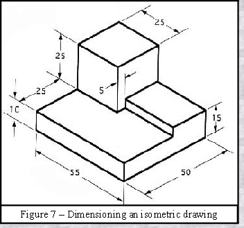 orthographic drawing with dimension